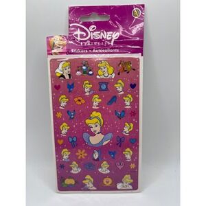 Vintage Sandylion Disney Princess Cinderella 2 Sticker Sheers Sealed Disneyana